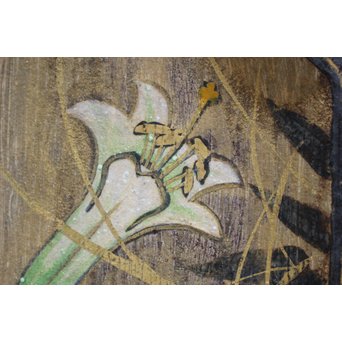 六代 清水六兵衛 白百合飾皿　P168 