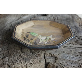 六代 清水六兵衛 白百合飾皿　P168 