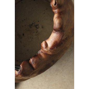 天然木 瘤木 火鉢 瓶掛　X186 