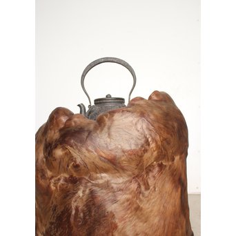 天然木 瘤木 火鉢 瓶掛　X186 