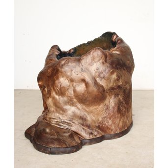 天然木 瘤木 火鉢 瓶掛　X186 