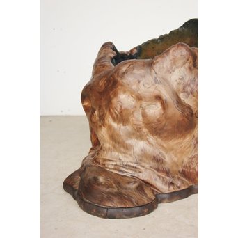 天然木 瘤木 火鉢 瓶掛　X186 