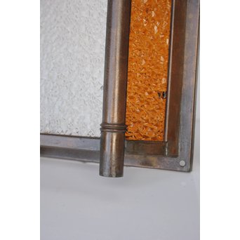 ダイアアンバー色ガラス 竹細工銅門灯カバー 4個1組　A1978 