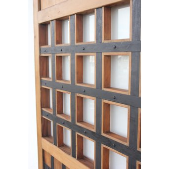 鉄金具の升格子蔵戸　W984 
