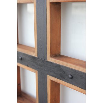 鉄金具の升格子蔵戸　W984 