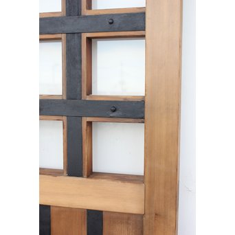 鉄金具の升格子蔵戸　W984 