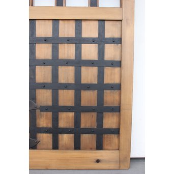 鉄金具の升格子蔵戸　W984 