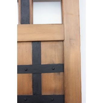 鉄金具の升格子蔵戸　W984 