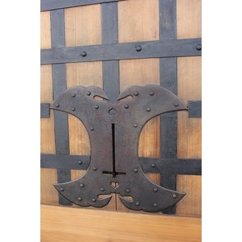 鉄金具の升格子蔵戸　W984 