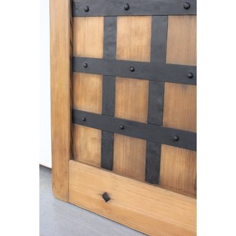 鉄金具の升格子蔵戸　W984 