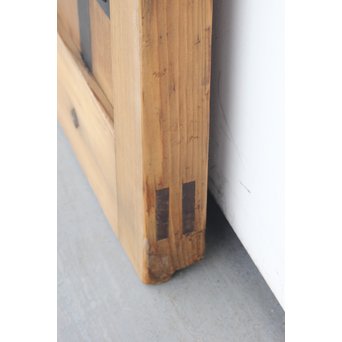 鉄金具の升格子蔵戸　W984 