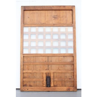 鉄金具の升格子蔵戸　W984 