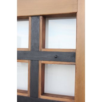 鉄金具の升格子蔵戸　W984 