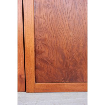 総欅 欅一枚板の引戸 2枚1組　B976 