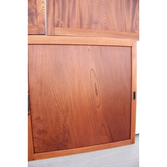 総欅 泡杢欅一枚板の引戸 4枚1組　B977 