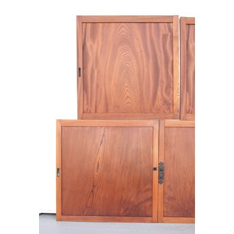 総欅 泡杢欅一枚板の引戸 4枚1組　B977 