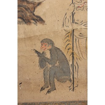 仏画 青面金剛像 掛軸　Z198 