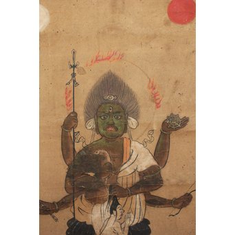 仏画 青面金剛像 掛軸　Z198 