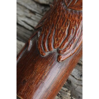 玉楮象谷 竹彫 狭貫彫茶媒 仏手柑茶合　U085 