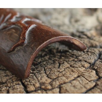 玉楮象谷 竹彫 狭貫彫茶媒 仏手柑茶合　U085 