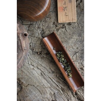 玉楮象谷 竹彫 狭貫彫茶媒 仏手柑茶合　U085 