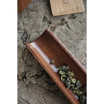 玉楮象谷 竹彫 狭貫彫茶媒 仏手柑茶合　U085 