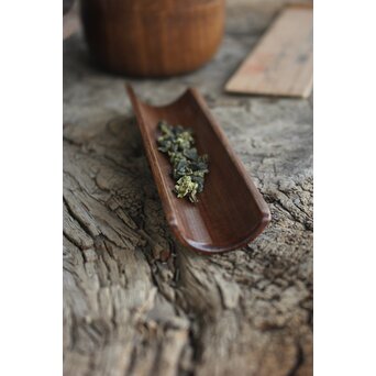 玉楮象谷 竹彫 狭貫彫茶媒 仏手柑茶合　U085 