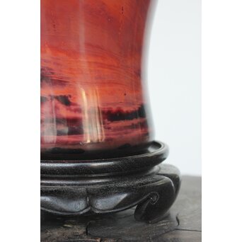 乾隆ガラス風 練上硝子花瓶　Y021 