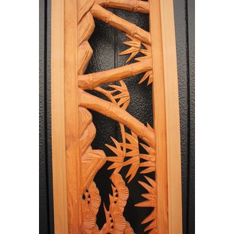 2間 長尺松竹梅木彫欄間　R2523 