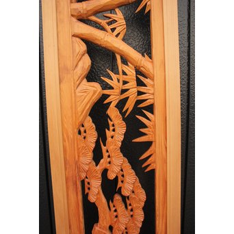 2間 長尺松竹梅木彫欄間　R2523 