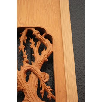 2間 長尺松竹梅木彫欄間　R2523 