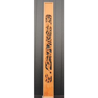 2間 長尺松竹梅木彫欄間　R2523