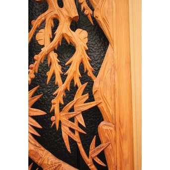 2間 長尺松竹梅木彫欄間　R2523 