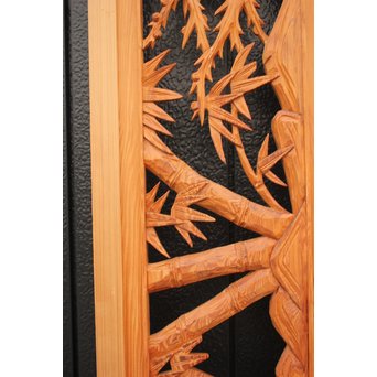 2間 長尺松竹梅木彫欄間　R2523 