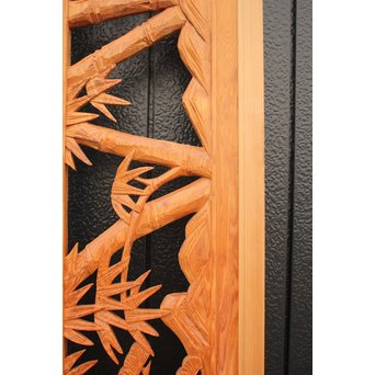 2間 長尺松竹梅木彫欄間　R2523 