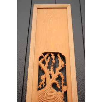 2間 長尺松竹梅木彫欄間　R2523 