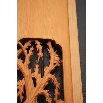 2間 長尺松竹梅木彫欄間　R2523 