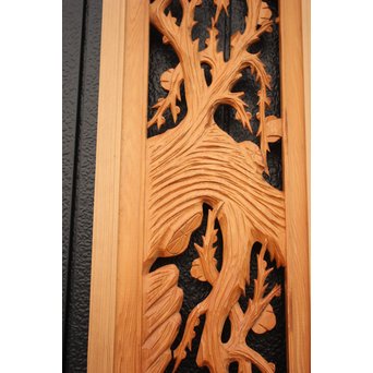 2間 長尺松竹梅木彫欄間　R2523 