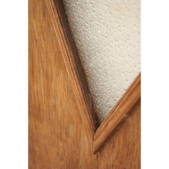 ラワンと合板のダイアカット窓 白木ドア　GD1263 