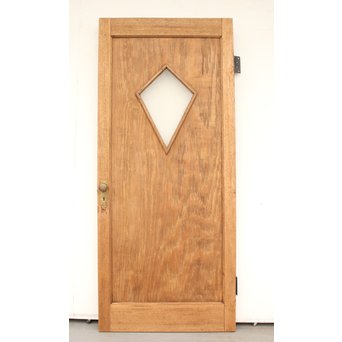 ラワンと合板のダイアカット窓 白木ドア　GD1263 