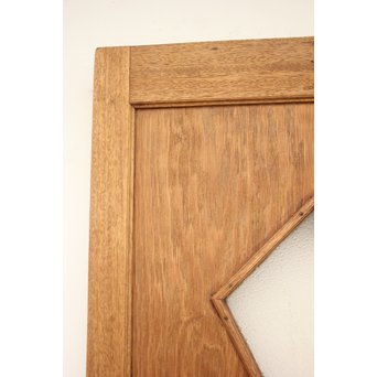 ラワンと合板のダイアカット窓 白木ドア　GD1263 