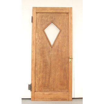 ラワンと合板のダイアカット窓 白木ドア　GD1263