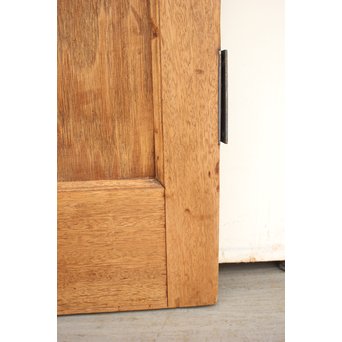 ラワンと合板のダイアカット窓 白木ドア　GD1263 