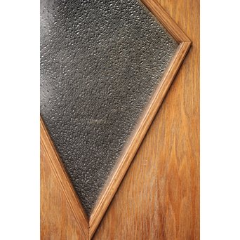 ラワンと合板のダイアカット窓 白木ドア　GD1263 