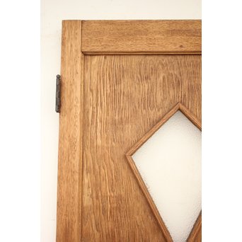 ラワンと合板のダイアカット窓 白木ドア　GD1263 