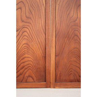 ワケあり 総欅 欅一枚板の引戸 2枚1組　B978 