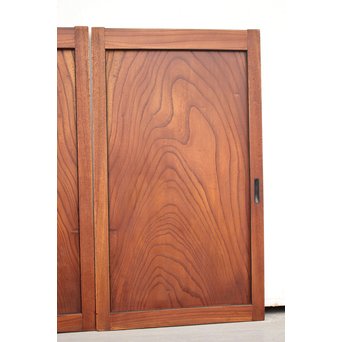 ワケあり 総欅 欅一枚板の引戸 2枚1組　B978 