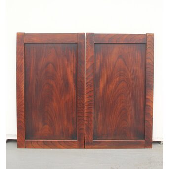 総欅 欅一枚板の引戸 2枚1組　B979