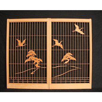 鶴松 大型書院 2枚1組　R2524