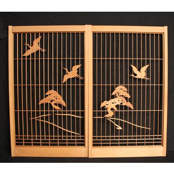 鶴松 大型書院 2枚1組　R2524 